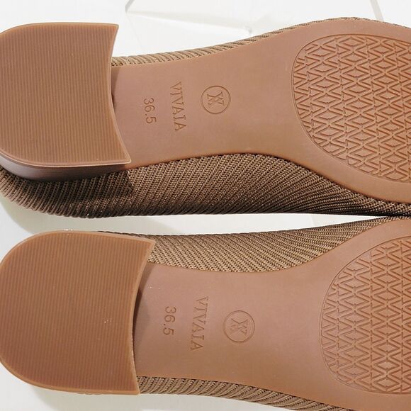 Vivaia Melody Pro Heels Women's 36.5 US 6 Square Toe Chunky Espresso Brown Pumps - Picture 13 of 13